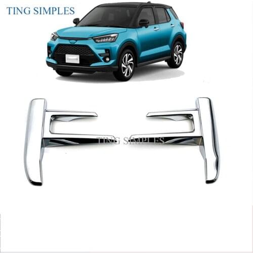 ABS Chrome For Toyota Raize 2020 ear Fog Light Lamp Sticker Cover Trim Car Exterior Accessories Rear Reflector Garnish