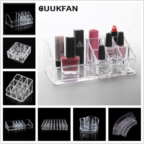 Acrylic Cosmetic Box Makeup Organizer Cosmetics Organizer Cotton Pads Container Storage Box For Makeup Acryl Lipstick Organizer