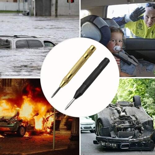 Hardened Steel Automatic Centre Hole Punch Adjustable Impact Spring Loaded Drill Hand Tool Window Breaker for Metal or Wood