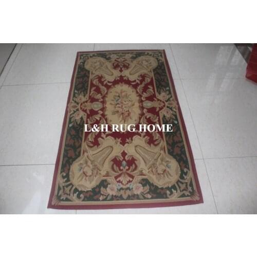 Free shipping 3'x5' French Aubusson rugs handmade woolen carpets New design 2016