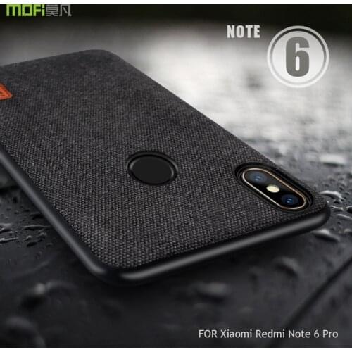 For xiaomi redmi note 6 pro case cover MOFI For Xiaomi note 6 global Back Fabric Case note 6 Soft edge Full Cover frosted Case