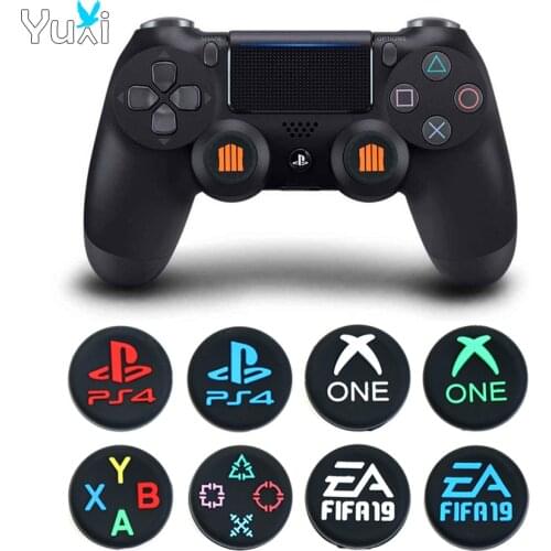 YuXi 2pcs Silicone Joystick Cover Case Thumb Stick Grip Cap For Dualshock 4 PS4 Pro Slim Controller for XBox 360 One X S