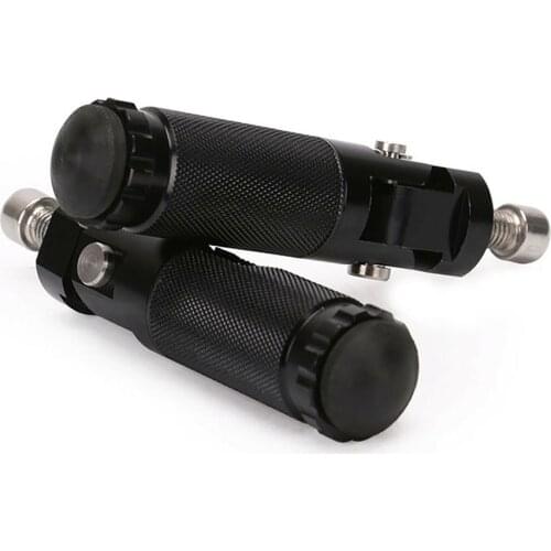 Black CNC Aluminum Universal Motorcycle Motor Bike Folding Footrests Footpegs Foot Rests Pegs Rear Pedals Set Motorcycle Parts