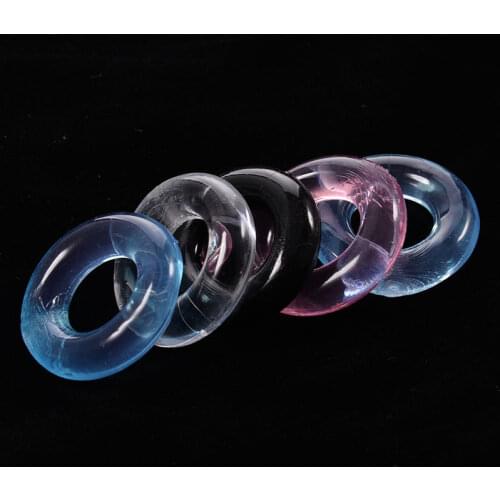 4pcs/set Crystal flexible Male Cock Sex Rings Delay time Ejaculation lock soft dick Penis stimulator Sex toys for Men couple