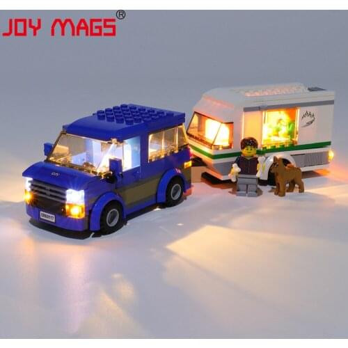 JOY MAGS Only Led Light Kit For 60117 CITY Series Van & Caravan Toy Blocks , (NOT Include Model)