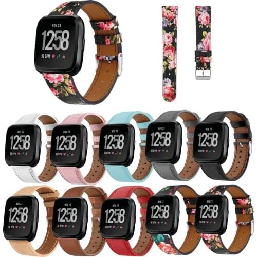 Leather Bracelet For Fitbit Versa 2 Smart Watch Strap Replacement Genuine Leather Band For Fitbit Versa / Versa Lite Watchband