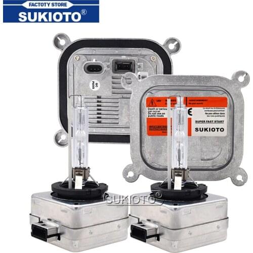 SUKIOTO 55W D1S D1R HID Xenon Headlight Ballast Kit OEM 8A5Z13C170A 7L7Z13N021A 4300K 5000K 6000K 8000K D3S Car Light Xenon Bulb