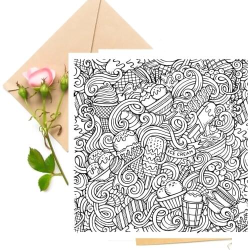 Ice cream Background Clear Stamps For DIY Scrapbooking Card Making Silicone Stamps Fun Decoration Supplies