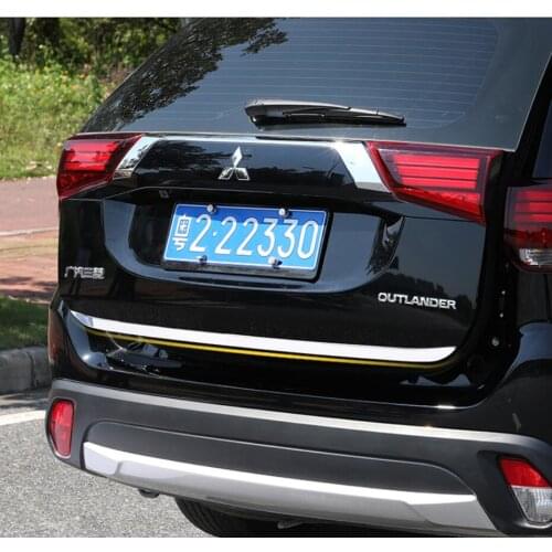Tailgate Rear Door Bottom Cover Molding Trim Stainless Steel back door trim car Accessories for Mitsubishi Outlander 2013-2019