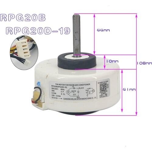 New original indoor air conditioning fan plastic package motor RPG20B RPG20D-19 20W motor
