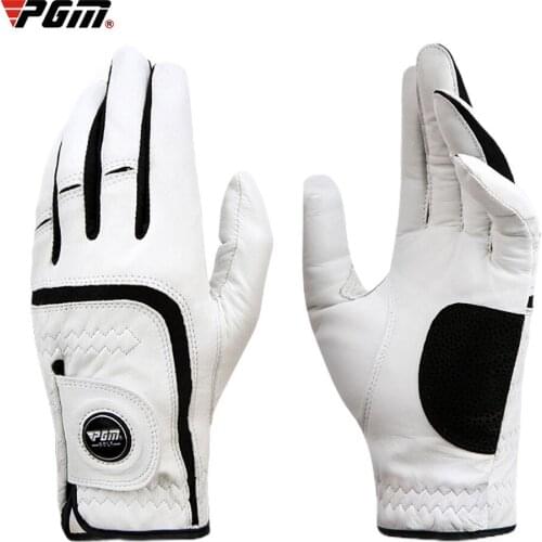 PGM Golf Gloves Men Left Right Hand Lambskin Sheepskin Anti-slip Granules with Ball Marker Golf Gloves