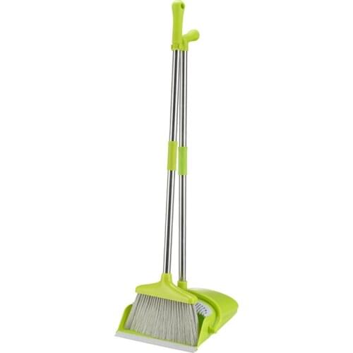 Stainless Steel Sweeping Machine Push Type Hand Push Broom Dustpan Handle Household Cleaning Package Household Sweep Floor Tool
