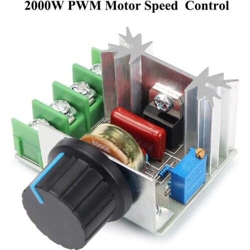 Speed Controller AC 50-220V 2000W 25A Motor Controller SCR High-power Electronic Voltage Regulator Module Motor LED Dimmers