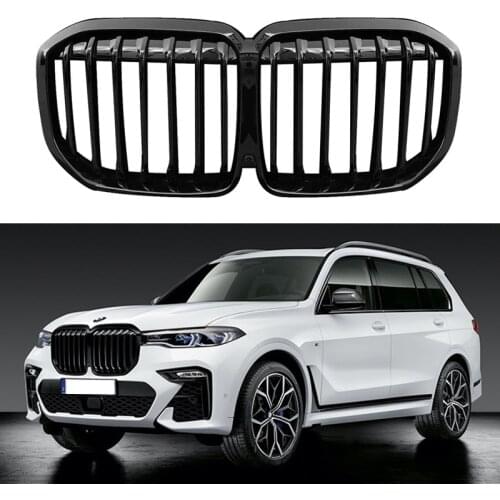 Gloss Black Car Front Bumper Racing Grill Kidney Grilles For BMW X7 G07 2019 2020 M Performance Car Styling Accessories