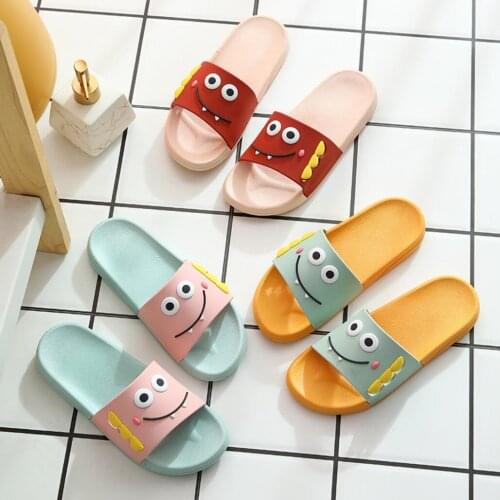 Women Cartoon Slippers Home Summer Slides Ladies Mules Non-slip Indoor Flip-Flops Female Girls Soft Slip Thick Bathroom Shoes
