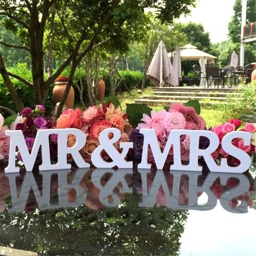 Mr & Mrs Wedding Signs wedding decoration party table festival supplies decoration Mr & Mrs letters