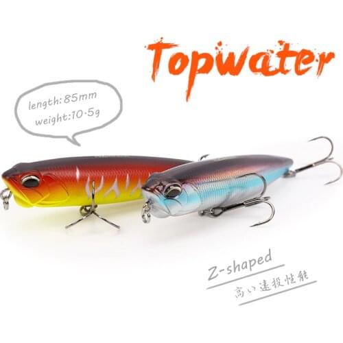TSURINOYA Topwater Pencil Fishing Lure DW59 85mm 10.5g Long Casting Trolling Lure Minnow Crankbait Whopper Wobblers Hard Bait