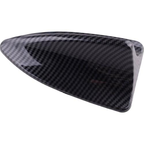 Universal Black Carbon Fiber Style Car Dummy Shark Fin Antenna Cover Radio FM/AM Decorate Trim