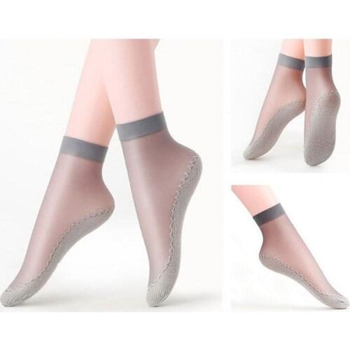 1 Pair Women Socks High Elastic Invisible Low Tube Anti Slip Sweat Absorbing Girls Breathable Summer Soft Solid Short Hosiery