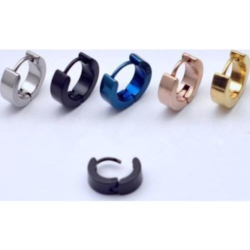 1 PC Simple Stainless Steel Korean Mens Earrings Personality Hiphop Style Earrings for Men and Women