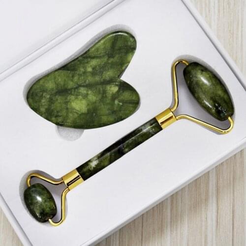 1PCS Face Massage Jade Roller Quartz Natural Stone Gua Sha Slimmer Lift Wrinkle Double Chin Remover Beauty Care Slimming Tools