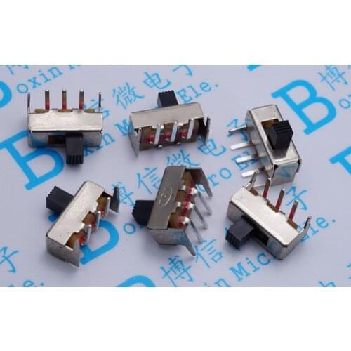 100Pcs/Lot Ss12F23 Toggle Switch Horizontal Ss-12F23 Five Foot Toggle Switch Handle 4Mm Sliding Switch