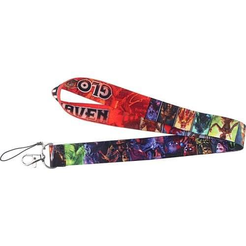 12pcs/lot E2353 Cartoon Game Multi-function Mobile Strap Tag Neck Daisy Lanyards for key ID Lanyard Badges Neck Strap webbing