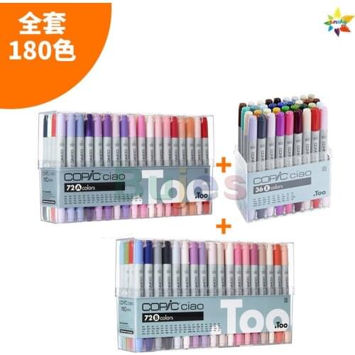 180 color 72A 72B 36E Japan New Copic Ciao Sketch Markers Set Generation 3 Art Markers Twin Tip Professtional Copic Brush Marker