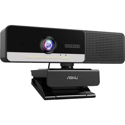 2M Pixel 1920x1080P Video Webcam with 4 Noise Reduction Mic M-agnetic P-rivacy Cam P-rotection Design USB2.0 C-harging Port