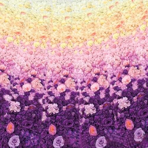 2M x 3M New Arrival Voilet gradual change roses wedding flower wall flower backdrop Wedding decoration