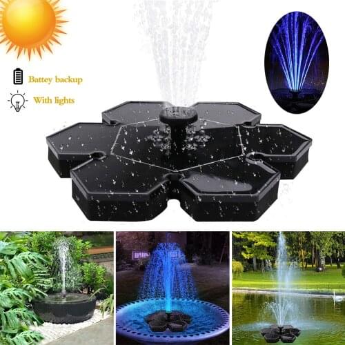 2021 LED Floating Solar Fountain Pool Pond Solar Panel Powered Fountain Water Pump Outdoor Fountain For Garden Decoration