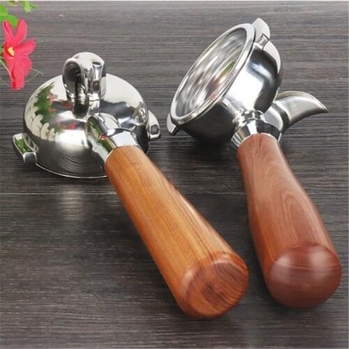 58MM Coffee Machine Bottomless Filter Holder Portafilter Single/ Double Mouth Stainless Steel Universal Coffee Machine Handle