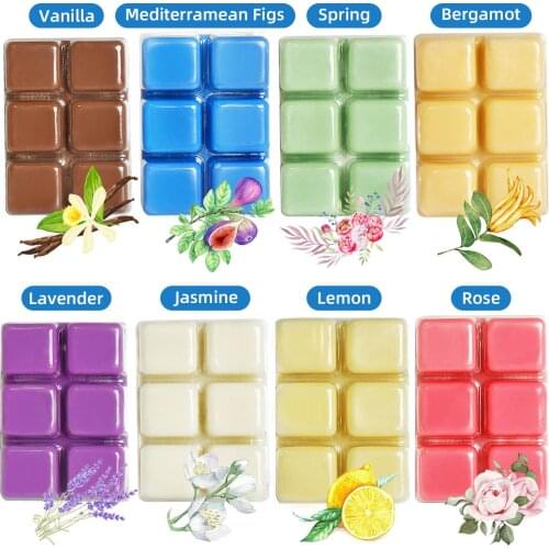 8 Packs Scented Wax Melts Assorted Soy Wax Warmer Cubes for DIY Scented Soy Essential Oil Candles Beginners Professionals