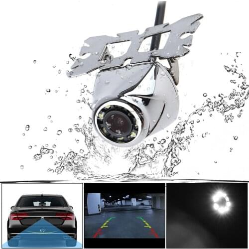 Car Rear View Cameras Waterproof Car Rear View Camera 170 Degree Night Vision Parking Reversing Assistance Wide Angle 8 LED