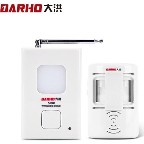 Darho Shop Store Security Wireless Double Way Welcome Chime Alarm Music Switch PIR Motion Sensor Hotel Entry Security Doorbell