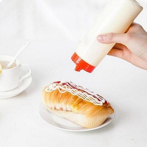 300ml Seasoning Bottles 4 Holes Squeeze Type Sauce Bottle Safe Resin For Ketchup Jam Mayonnaise Olive Oil Kitchen Tools