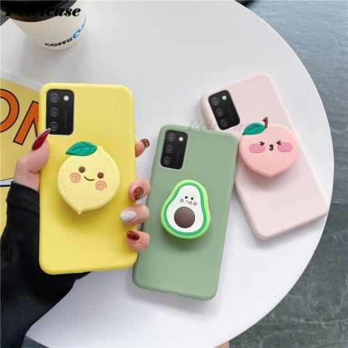 For Samsung Galaxy A02S Case 3D Cartoon Phone Holder Cover For Samsung Galaxy A02s A025F A 02 s Silicone Soft Cover Stand Bags