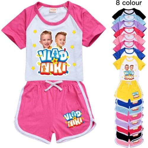 Vlad Niki 100-170 Girls Outfits Toddler Girl Summer Clothes 2021 Little Kids Short Sleeve T Shirt Shorts Sports Suit Child Tops