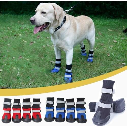 New autumn and winter dog Long tube shoes Medium large dog Retriever big dog Warm shoes Non-slip Wear-resisting Snow boots