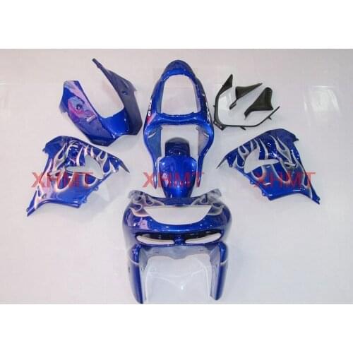 For Zx-9r 2002 - 2003 Body Kits Zx-9r 2003 Fairing Kits Zx 9r 2002 Blue White Frame Fairing