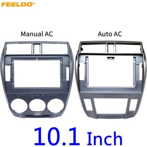 FEELDO Car Stereo Audio 2Din Fascia Frame For Honda City 10.1" Big Screen Radio Dash Fitting Panel Frame Installtion Kit #HQ6356