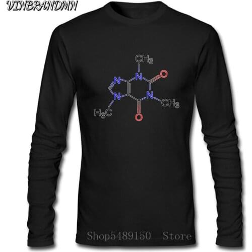 Chemistry Formula Design T Shirt Caffeine Molecule For Coffee And Science Lovers T-Shirt Physics Biology Personalized Man Tshirt