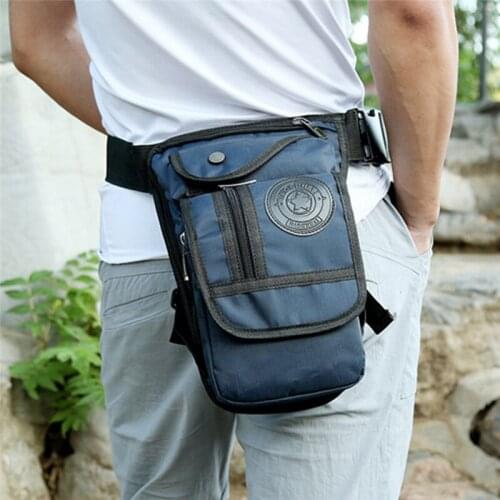 Men Canvas Drop Leg Bag Waist Bag Fanny Pack Belt Hip Bum Military Travel Multi-purpose Motorcycle Messenger Shoulder Bike Bags