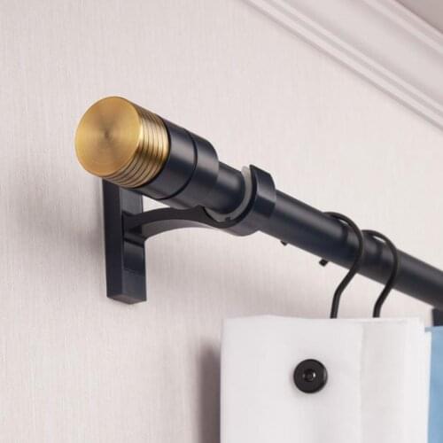 Curtain Pole Aluminum Alloy Home Decoration Durable Single Double Curtain Rods Track Accessories Customized