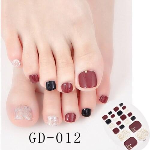 22 Tips/Sheet Designed Nail Tape Nail Strips Nail Decoration Self Adhesive Nail Sticker Loveliness Nail Art Stickers Adesivos