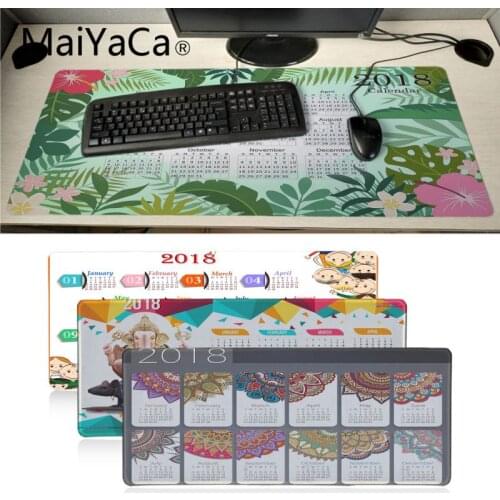 MaiYaCa Hot Sales Calendar Laptop Gaming Mice Mousepad Durable Soft Rubber Rectangle Mousemat PC Computer Notebook Mice Mats