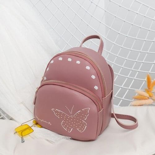 Mini Backpack Women PU Leather Shoulder Bag For Teenage Girls Kids Multi-Function Small Bagpack Female Ladies School Backpack