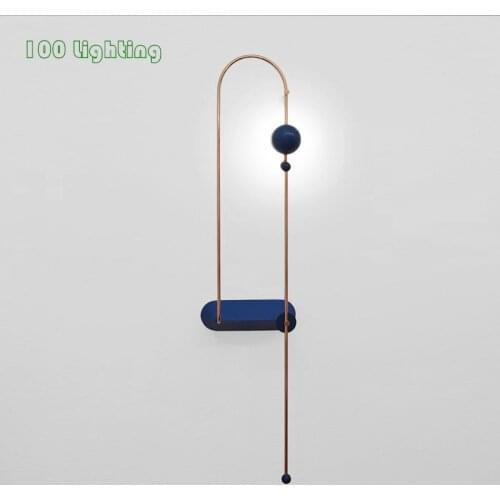 Minimalist LED Wall Light Rotatable Living room Bedroom Wall Sconce Surface Mount Unique Atmosphere Lighting Fixtures Gold Blue