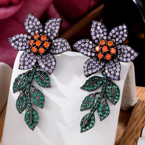 Missvikki Romantic Trendy Sweet Flower Earrings Fashion Style For Women Girl Daily Life Professional Lady Jewelry High Quality