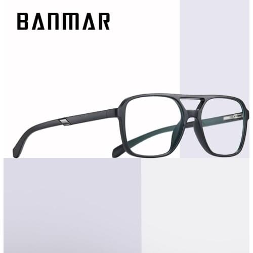 BANMAR TR90 Anti Blue Ray Light Blocking Glasses For Men Women Fashion Square Computer Eyewear Frame